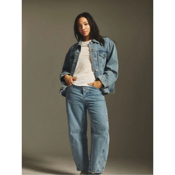 Parke Denim - Classic High-Rise Wide-Leg Women's Jeans in Light Blue